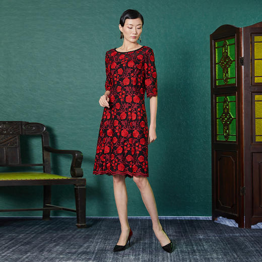 QF84A瑟俪2020春季实穿中款连衣裙 商品图2