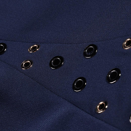 EITIE爱特爱秋冬季时尚纯色优雅俏皮圆孔鱼尾包臀裙半身裙短裙女5306011 商品图3