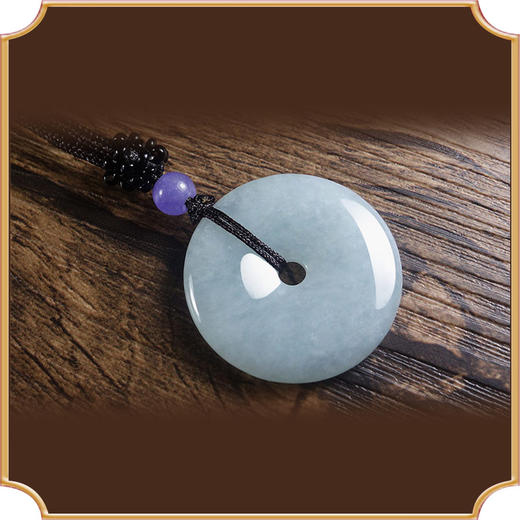 翡翠平安扣吊坠缅甸天然冰糯种玉佩玉石吊坠玉坠项链挂件 商品图1