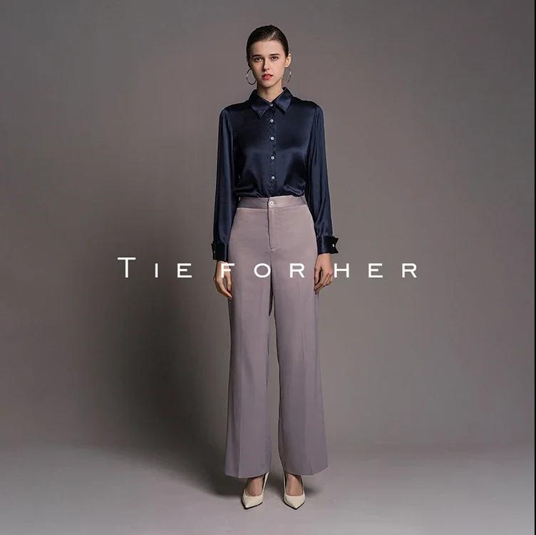 20SSP32B暗夜蓝真丝衬衫