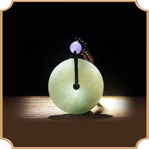 翡翠平安扣吊坠缅甸天然冰糯种玉佩玉石吊坠玉坠项链挂件 商品图2