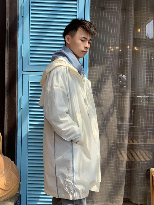 DEC P91907555 长款纯色防晒风衣 商品图0