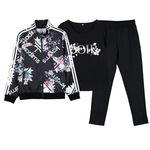 XMH-HD-8193时尚韩版休闲运动三件套 商品图4