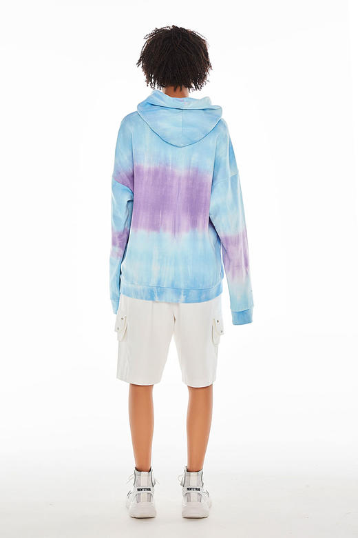DEC BH952363148 渐变涂鸦连帽宽松潮牌卫衣外套帽衫 商品图3