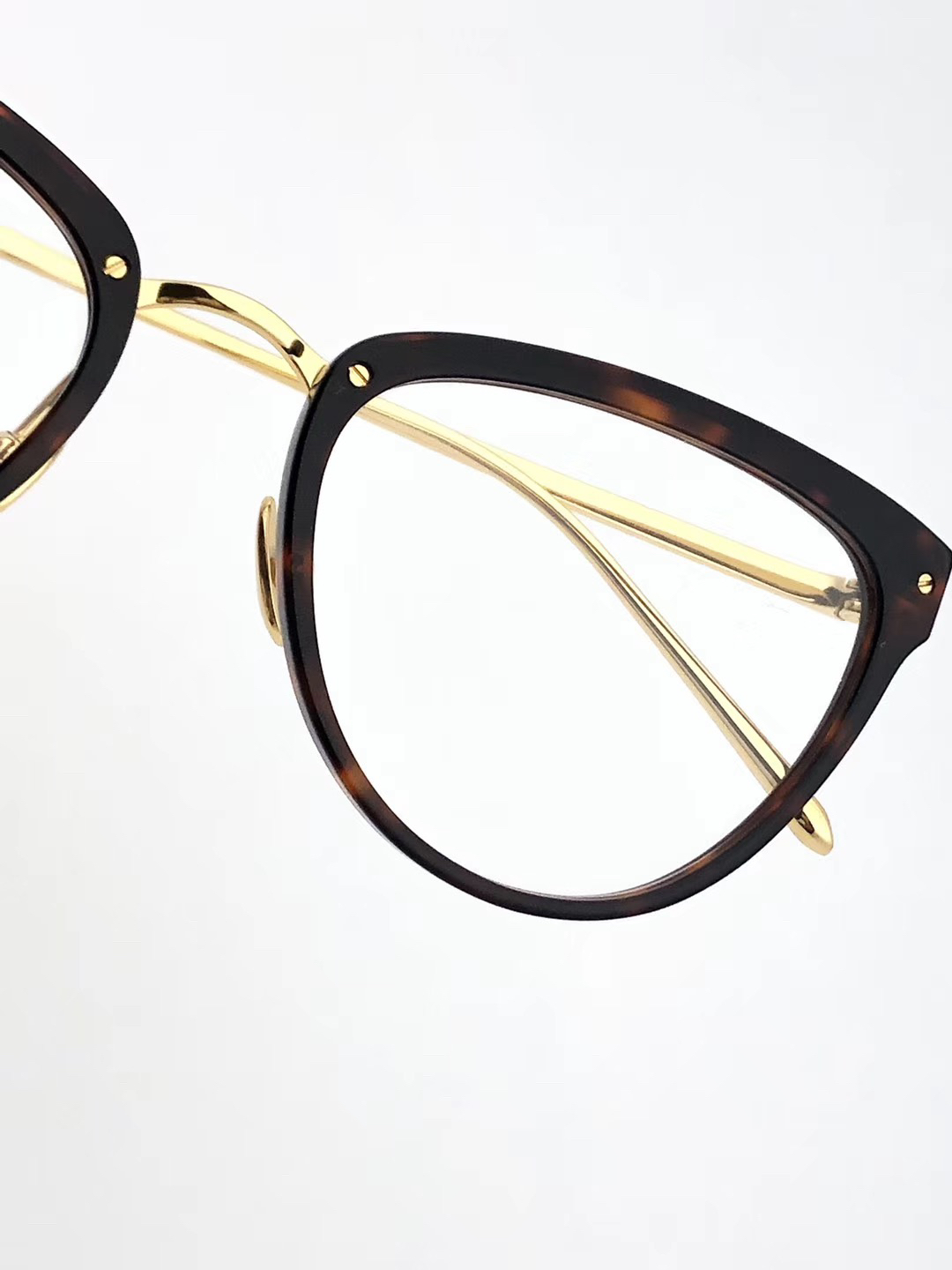 原单正品进口钛合金18k镀金猫眼设计超轻光学镜架眼镜少量