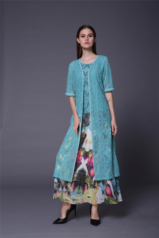 -【伯妮斯茵】162D226--绿色风衣--鲜花盛开的花园--《生命之美-梵高的花园》 商品图2