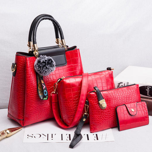 JBB-888-99新款鳄鱼纹手提斜跨单肩子母包 商品图1