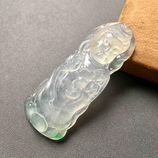 高冰到玻璃种飘阳绿翡翠文shu菩萨 商品图1