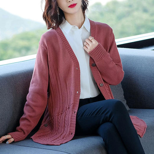 FCY-MD2602新款韩版宽松网红中长款针织衫毛衣 商品图0