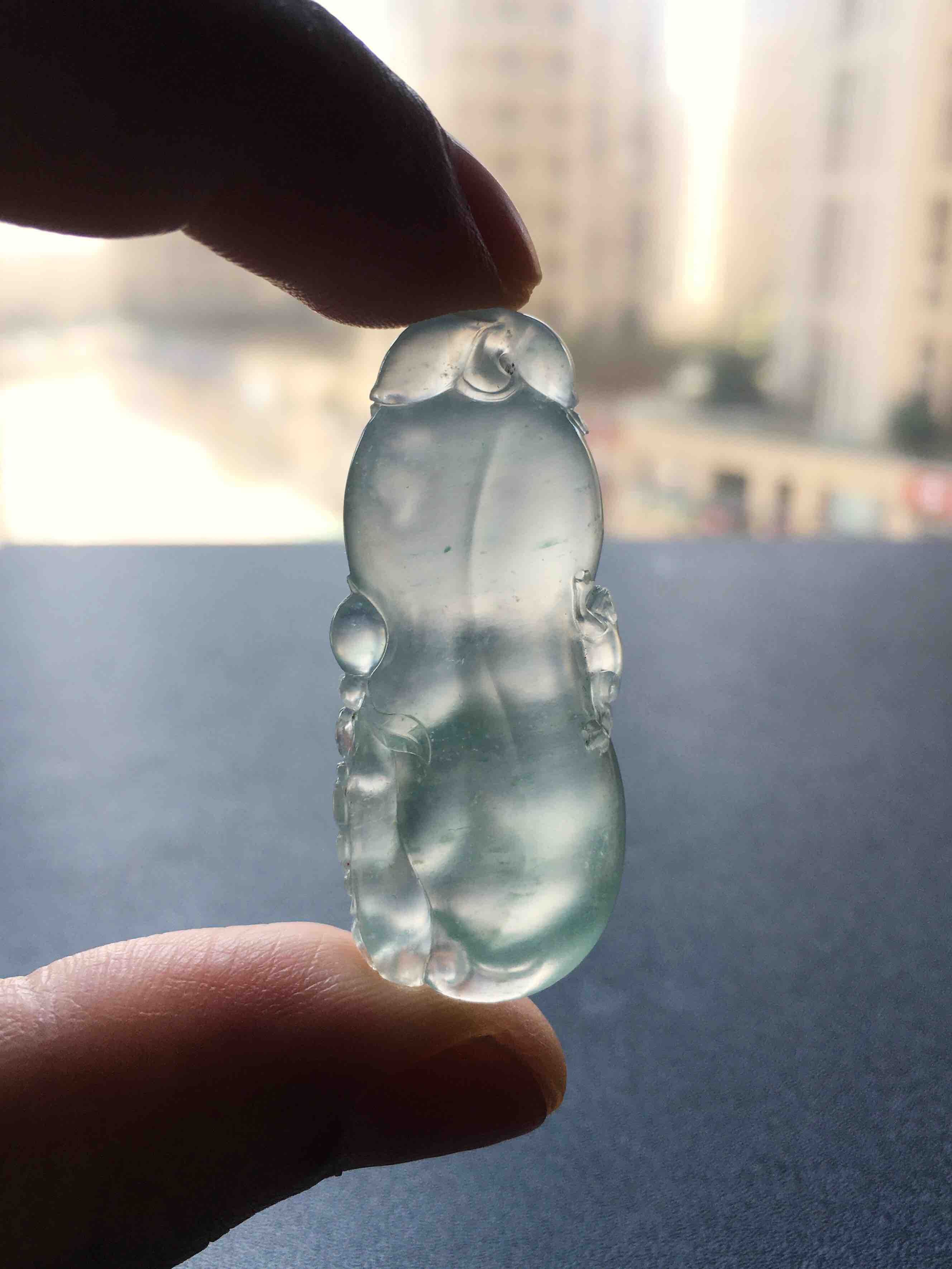 玻璃种翡翠人参福禄寿