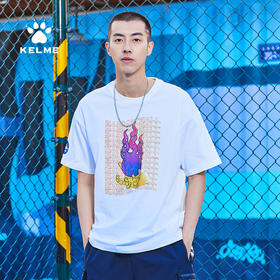 kelme卡尔美t恤男新款篮球运动文化衫短袖夏纯棉圆领宽松半袖