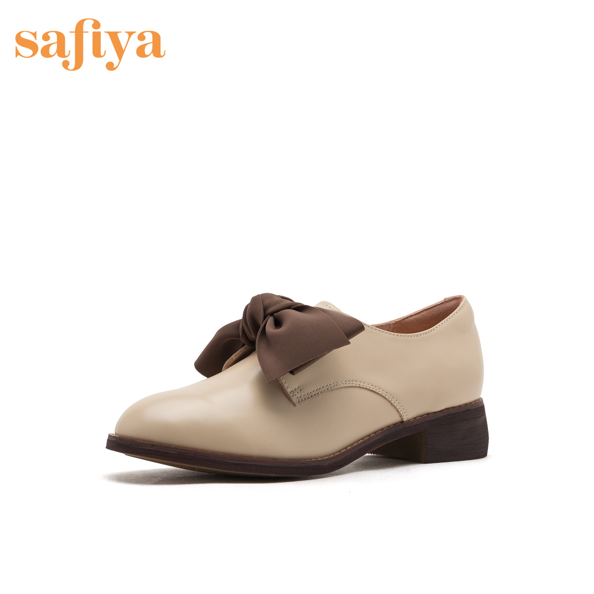 商场同款 | safiya/索菲娅女鞋秋鞋圆头深口方跟蝴蝶结甜美单鞋女SF93112050