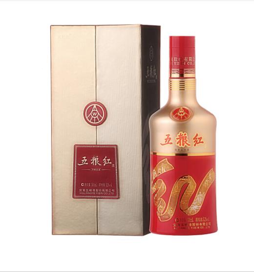 五粮红金飘带500ml浓香型白酒52度