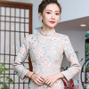 XGT-Q9392新款碎花民国风长袖文艺复古改良旗袍连衣裙 商品缩略图1