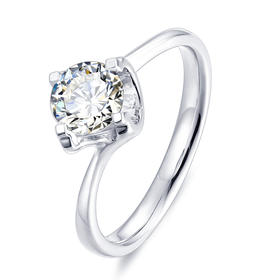 牵手一生18K金钻戒定制【戒托】DR0014