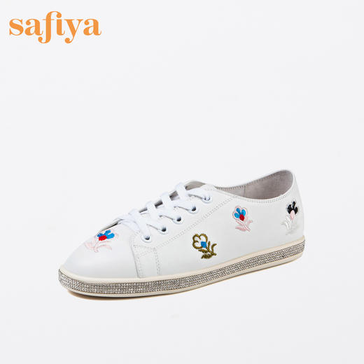商场同款 | Safiya/索菲娅牛皮绣花休闲系带女单鞋女鞋SF81112111 商品图1