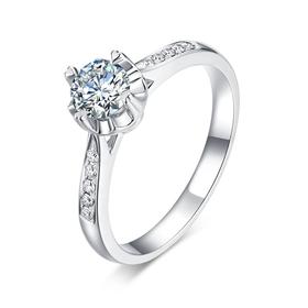 拥爱系列18K金钻戒定制【戒托】DR1927