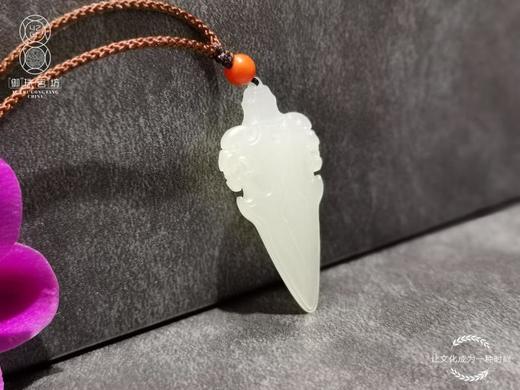 【御珠宫坊】羊脂白玉子料挂件 商品图0