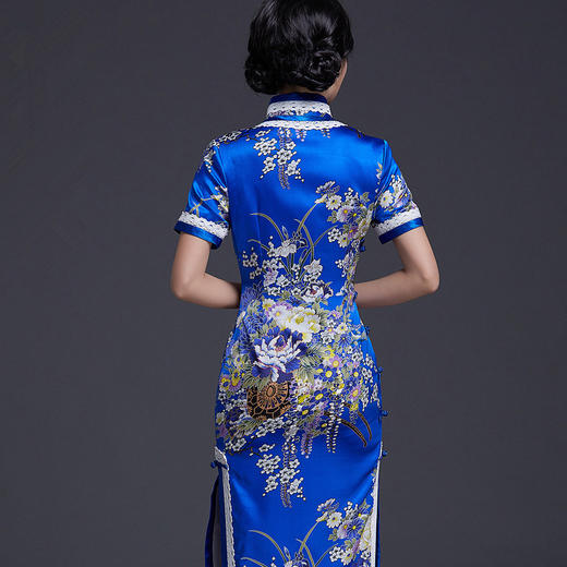 QC-169740新款改良时尚真丝旗袍裙 商品图4