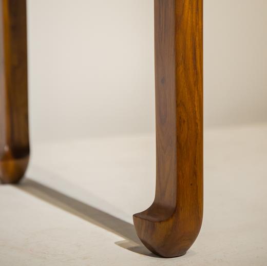 海南黄花梨独板马蹄腿四面平条桌