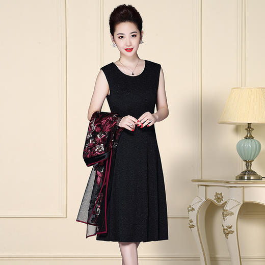 TZF-J-QL8117新款中国风改良旗袍连衣裙气质两件套TZF 商品图2