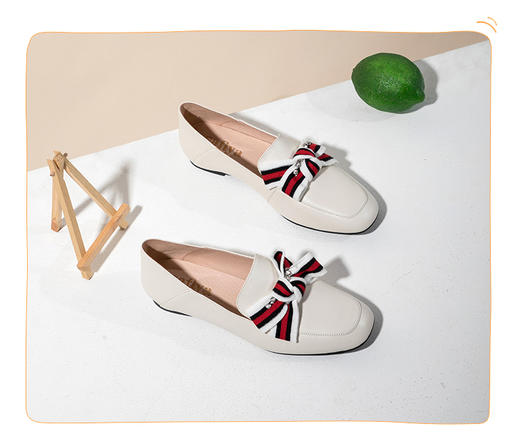 商场同款 | Safiya/索菲娅春秋时尚条纹蝴蝶结可爱女单鞋SF91112081 商品图4
