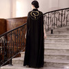 DLQ-A2223黑色旗袍披肩外搭外套开衫斗篷披风长款复古中国风 商品缩略图1