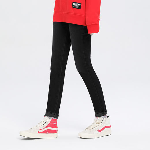 Lee商场同款女2019秋冬433黑色中腰修身窄脚牛仔裤LWS4332VL38P 商品图4