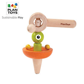 【PlanToys】PlanToys旋转公主旋转飞船儿童木制大号抽绳陀螺传统玩具
