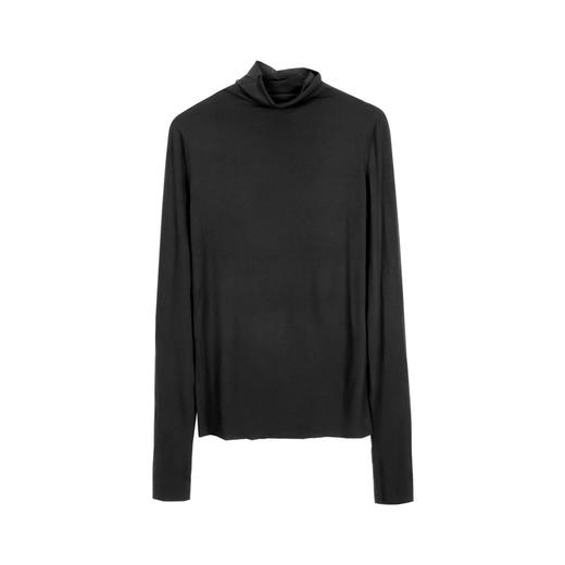 超弹面膜T 大弹力高领纯色莫代尔长袖t恤 薄款打底衫 商品图4