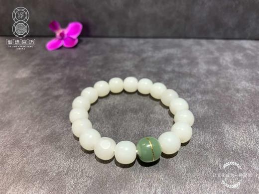 【御珠宫坊·传承系列】羊脂白玉子料手串 商品图0
