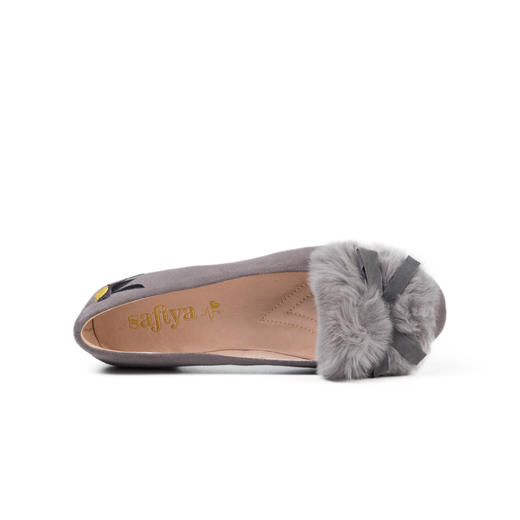 商场同款 | Safiya/索菲娅春季商场同款毛毛鞋刺绣单鞋女鞋SF81111055 商品图3