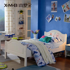 喜梦宝 实木床 单人床 儿童公主床 女孩 1米1.2米伸缩床 哆来咪