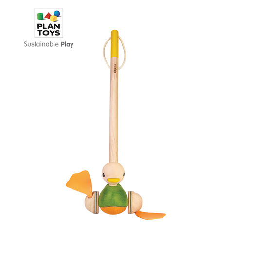 【PlanToys】进口PlanToys推推乐木质婴儿童推杆学步单杆手推车玩具1岁2岁宝宝 商品图0