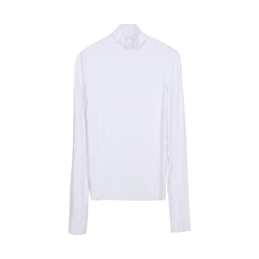 超弹面膜T 大弹力高领纯色莫代尔长袖t恤 薄款打底衫 商品图5