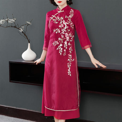 SMHC-20157复古中国风日常改良旗袍连衣裙 商品图3