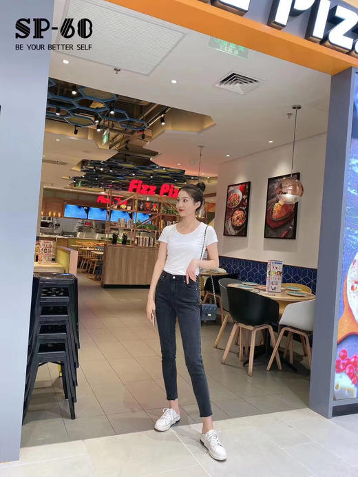 SP-68 灰色不加绒灰色加绒黑色加绒黑色不加绒 均码（80-140斤）超级显瘦魔术裤 商品图5