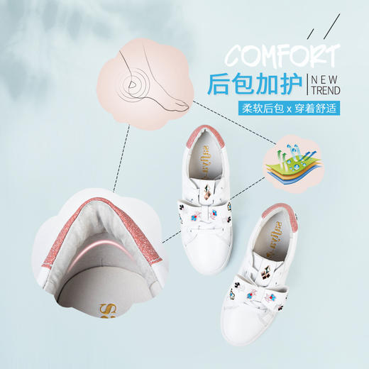 商场同款 | Safiya索菲娅系带平底甜美蝴蝶结小白鞋单鞋女SF81112130 商品图3