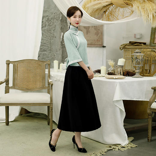 TX-19175棉麻年轻款两件套装裙 商品图1