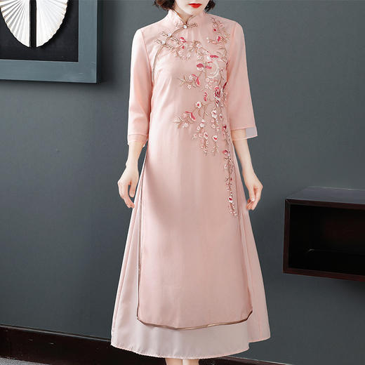 SMHC-20157复古中国风日常改良旗袍连衣裙 商品图1