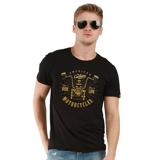 一起去浪机车款春夏短袖T恤潮男户外休闲体恤 商品图0