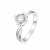 拥爱系列白色18K金钻石单镶钻戒DR1110 商品缩略图0