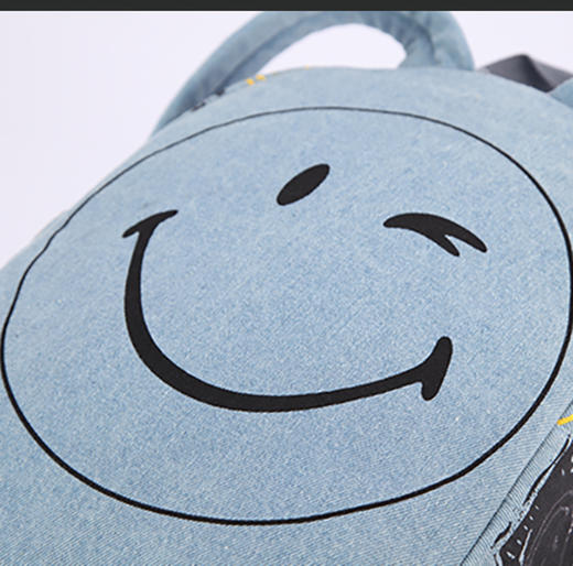 SMILEY"Game World"  SW牛仔印花双肩背包 /书包男女同款 商品图3