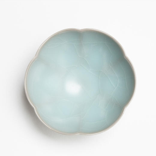 「茶器」徐瑞鸿 汝窑 六瓣青岚杯 商品图3