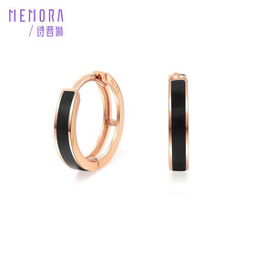 【1件7.5折】玫瑰色18K金烤漆耳饰KE220901