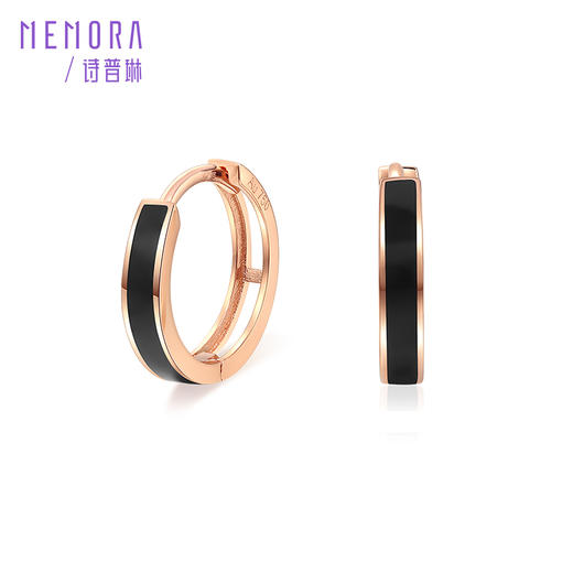 【1件7.5折】玫瑰色18K金烤漆耳饰KE220901 商品图0