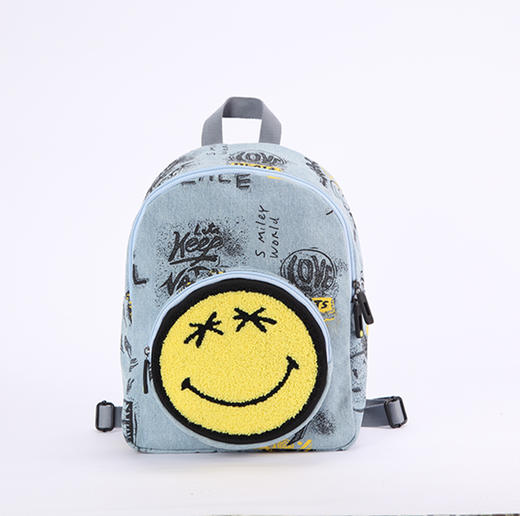 SMILEY"Game World"  SW牛仔印花双肩背包 /书包男女同款 商品图1