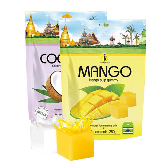 美食嘉情侣猫果浆糖(椰子)250g 商品图1