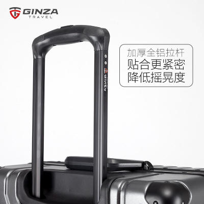 银座PC铝框旅行箱飞机轮20寸/24寸/28寸商务登机箱密码锁拉杆箱男女A-9270K 商品图4