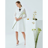 EITIE爱特爱春季新款时尚翻领减龄蝴蝶结蕾丝拼接A字连衣裙女A2007487 商品缩略图1